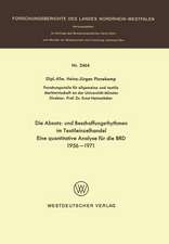 Die Absatz- und Beschaffungsrhythmen im Textileinzelhandel: Eine quantitative Analyse für die BRD 1956 – 1971