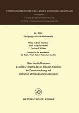 Über Multiplikatoren zwischen verschiedenen Banach-Räumen: im Zusammenhang mit diskreten Orthogonalentwicklungen