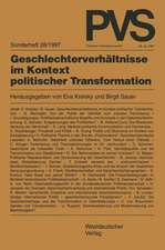 Geschlechterverhältnisse im Kontext politischer Transformation