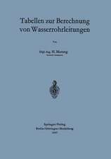 Tabellen zur Berechnung von Wasserrohrleitungen