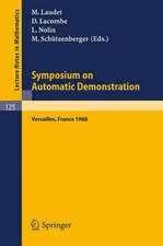 Symposium on Automatic Demonstration: Held at Versailles/France, Decembre 1968