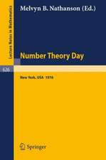 Number Theory Day: Proceedings of the Conference Held at Rockefeller University, New York, 1976