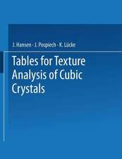 Tables for Texture Analysis of Cubic Crystals