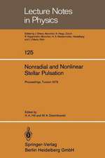 Nonradial and Nonlinear Stellar Pulsation: Proceedings of a Workshop Held at the University of Arizona in Tucson, March 12 – 16, 1979