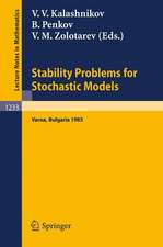 Stability Problems for Stochastic Models: Proceedings of the 9th International Seminar held in Varna, Bulgaria, May 13-19, 1985