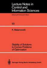 Stability of Solutions to Convex Problems of Optimization