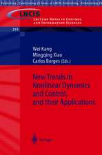 New Trends in Nonlinear Dynamics and Control, and their Applications