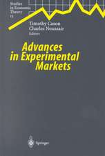 Advances in Experimental Markets