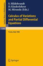 Calculus of Variations and Partial Differential Equations: Proceedings of a Conference, held in Trento, Italy, June 16-21, 1986