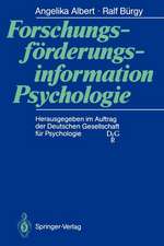 Forschungsförderungsinformation Psychologie