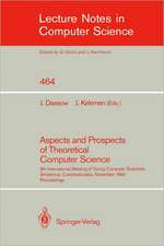 Aspects and Prospects of Theoretical Computer Science: 6th International Meeting of Young Computer Scientists, Smolenice, Czechoslovakia, November 19-23, 1990. Proceedings