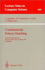 Combinatorial Pattern Matching: Third Annual Symposium, Tucson, Arizona, USA, April 29 - May 1, 1992. Proceedings