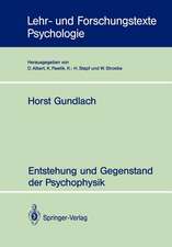 Entstehung und Gegenstand der Psychophysik