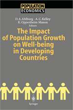 The Impact of Population Growth on Well-being in Developing Countries