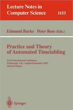 Practice and Theory of Automated Timetabling: First International Conference, Edinburgh, UK, August 29 - September 1, 1995. Selected Papers