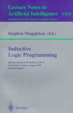 Inductive Logic Programming: 6th International Workshop, ILP-96, Stockholm, Sweden, August 26-28, 1996, Selected Papers