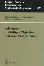 Advances in Multiple Objective and Goal Programming: Proceedings of the Second International Conference on Multi-Objective Programming and Goal Programming, Torremolinos, Spain, May 16–18, 1996