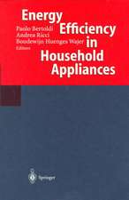 Energy Efficiency in Household Appliances: Proceedings of the First International Conference on Energy Efficiency in Household Appliances, 10–12 November 1997, Florence, Italy