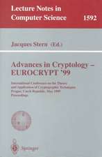 Advances in Cryptology – EUROCRYPT '99: International Conference on the Theory and Application of Cryptographic Techniques, Prague, Czech Republic, May 2-6, 1999, Proceedings