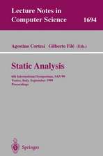 Static Analysis: 6th International Symposium, SAS'99, Venice, Italy, September 22-24, 1999, Proceedings