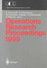 Operations Research Proceedings 1999: Selected Papers of the Symposium on Operations Research (SOR ’99), Magdeburg, September 1–3, 1999