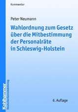 Wahlordnung zum Gesetz über die Mitbestimmung der Personalräte in Schleswig-Holstein