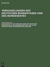 Sachregister zu den Verhandlungen des Deutschen Bundestages 10. Wahlperiode (1983–1987) und zu den Verhandlungen des Bundesrates (1983–1986)