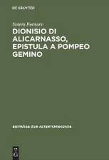 Dionisio di Alicarnasso, Epistula a Pompeo Gemino: Introduzione e commento