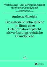 Die Materielle Polizeipflicht Im Sinne Einer Gefahrenabwehrpflicht ALS Verfassungsrechtliche Grundpflicht: Zum Inhalt Dieser Pflicht Auf Primaer- Und