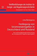 Festlegung Von Stromnetzentgelten in Deutschland Und Russland: Eine Rechtsvergleichende Untersuchung Der Anreizbasierten Regulierungsvorgaben