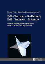 Exil - Transfer - Gedaechtnis / Exil - Transfert - Memoire: Deutsch-Franzoesische Blickwechsel / Regards Croises. . Franco-Allemands