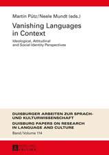 Vanishing Languages in Context