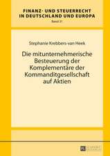 Die Mitunternehmerische Besteuerung Der Komplementaere Der Kommanditgesellschaft Auf Aktien