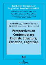 Perspectives on Contemporary English: Structure, Variation, Cognition