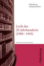 Deutsche Lyrik des 20. Jahrhunderts. Interpretationen