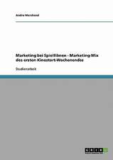 Marketing bei Spielfilmen - Marketing-Mix des ersten Kinostart-Wochenendes