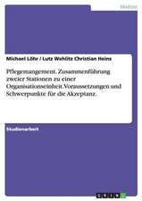 Pflegemangement. Zusammenführung zweier Stationen zu einer Organisationseinheit. Voraussetzungen und Schwerpunkte für die Akzeptanz.