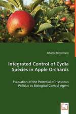 Integrated Control of Cydia Species in Apple Orchards