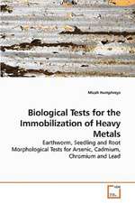 Biological Tests for the Immobilization of Heavy Metals