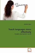 Teach languages more effectively