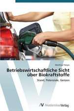 Betriebswirtschaftliche Sicht über Biokraftstoffe