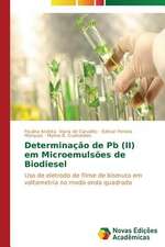 Determinacao de PB (II) Em Microemulsoes de Biodiesel: Possibilidade Ou Ilusao?