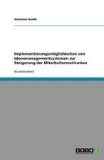 Implementierungsmöglichkeiten von Ideenmanagementsystemen zur Steigerung der Mitarbeitermotivation