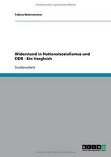 Widerstand in Nationalsozialismus und DDR - Ein Vergleich