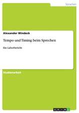 Tempo und Timing beim Sprechen