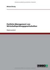 Portfolio Management von Wirtschaftsprüfungsgesellschaften