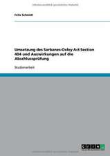 Umsetzung des Sarbanes-Oxley Act Section 404 und Auswirkungen auf die Abschlussprüfung