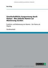 Gesellschaftliche Ausgrenzung durch Namen - Wie jüdische Namen zur Markierung wurden