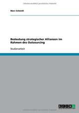 Bedeutung strategischer Allianzen im Rahmen des Outsourcing