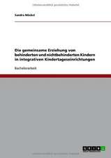 Die gemeinsame Erziehung von behinderten und nichtbehinderten Kindern in integrativen Kindertageseinrichtungen